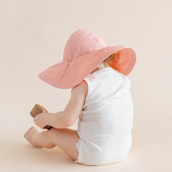 Sun Hat - Dusty Pink Dots