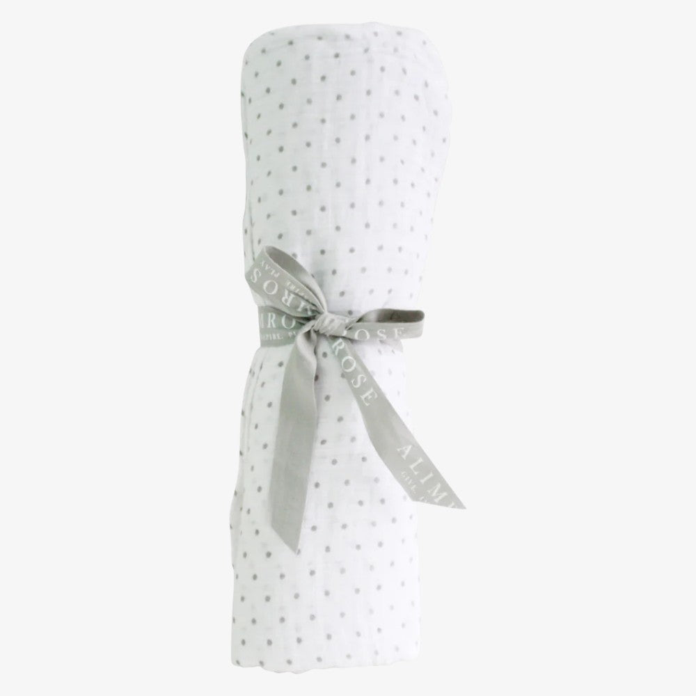 Muslin Swaddle - Grey Spot
