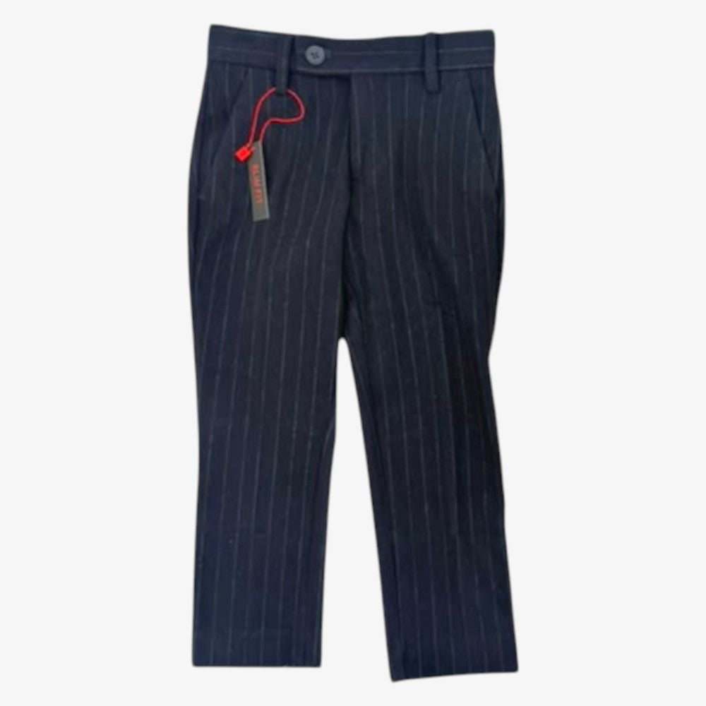 Slimfit Pinstripe Pants - Navy