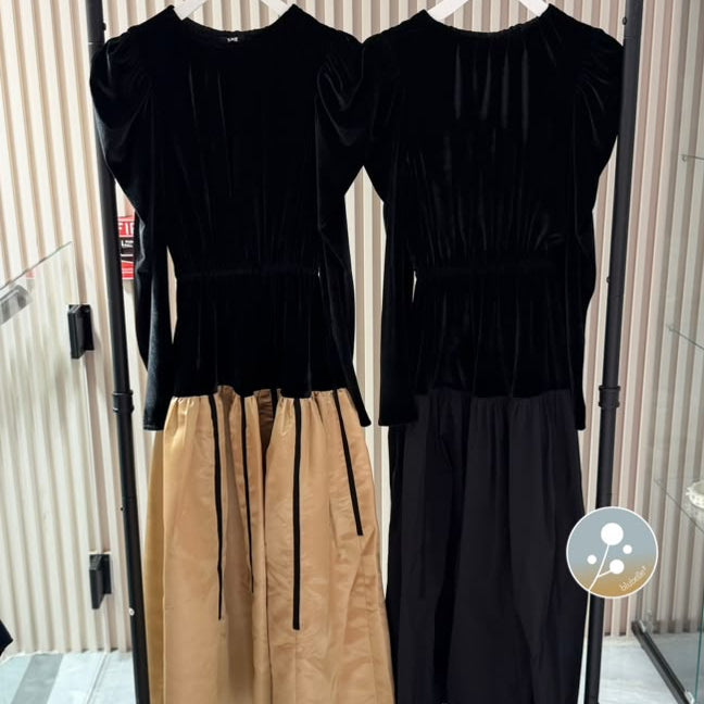 Luna Wave Dress - Gold