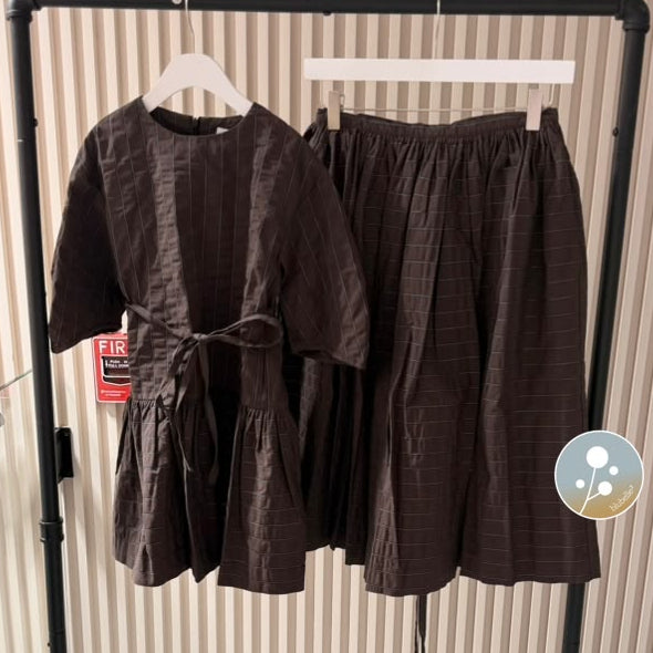 Bite Skirt - Chocolate Stripes