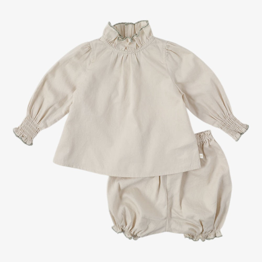 Frill Twinset - Light Beige