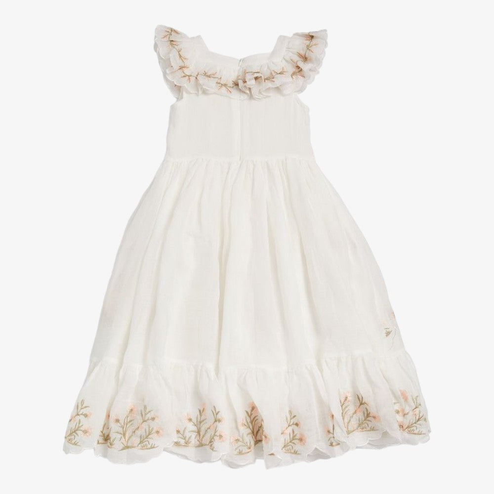 Petite Amalie Heirloom Embroidered Dress - Off White