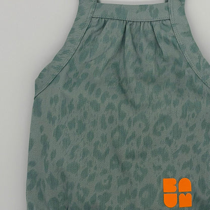 Leopard Romper - Mint