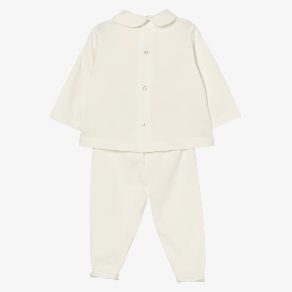 Embroidered Logo 3 Piece Set - Ivory
