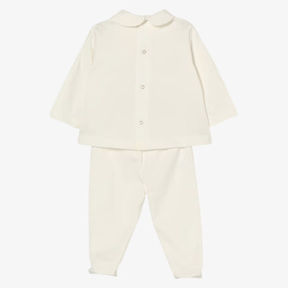 Embroidered Logo 3 Piece Set - Ivory