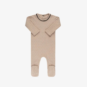 Ely`s & Co Ribbed Cotton Take Me Home Set - Pin Dot/taupe