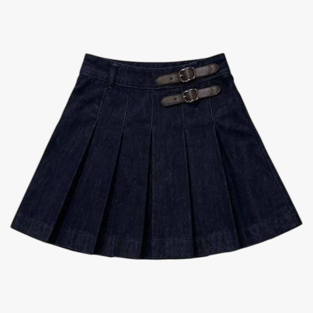Pleated Skirt - Denim
