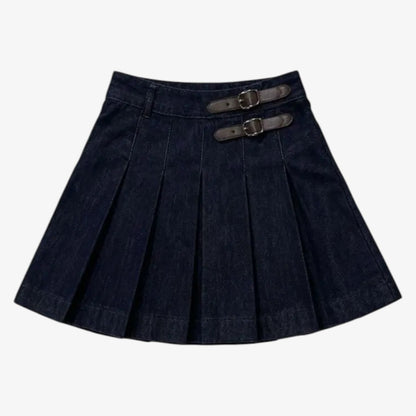 Pleated Skirt - Denim