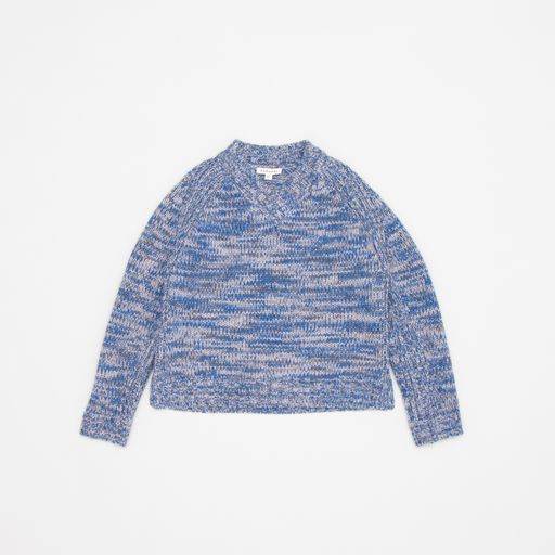 Caramel Knitted Sweater - Blue/grey Mouline