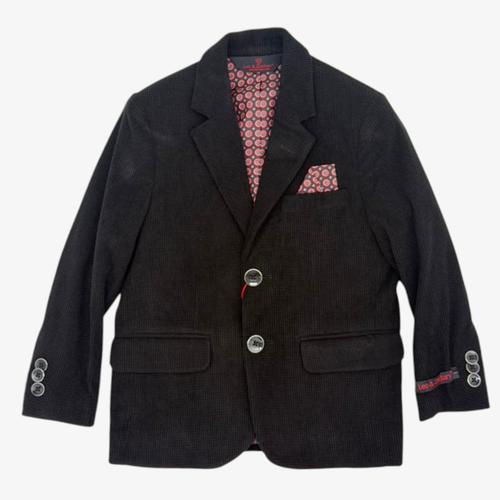 Velvet Stretch Blazer - Black