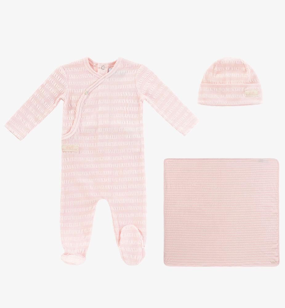 Textured Wrap Take Me Home Set - Pink