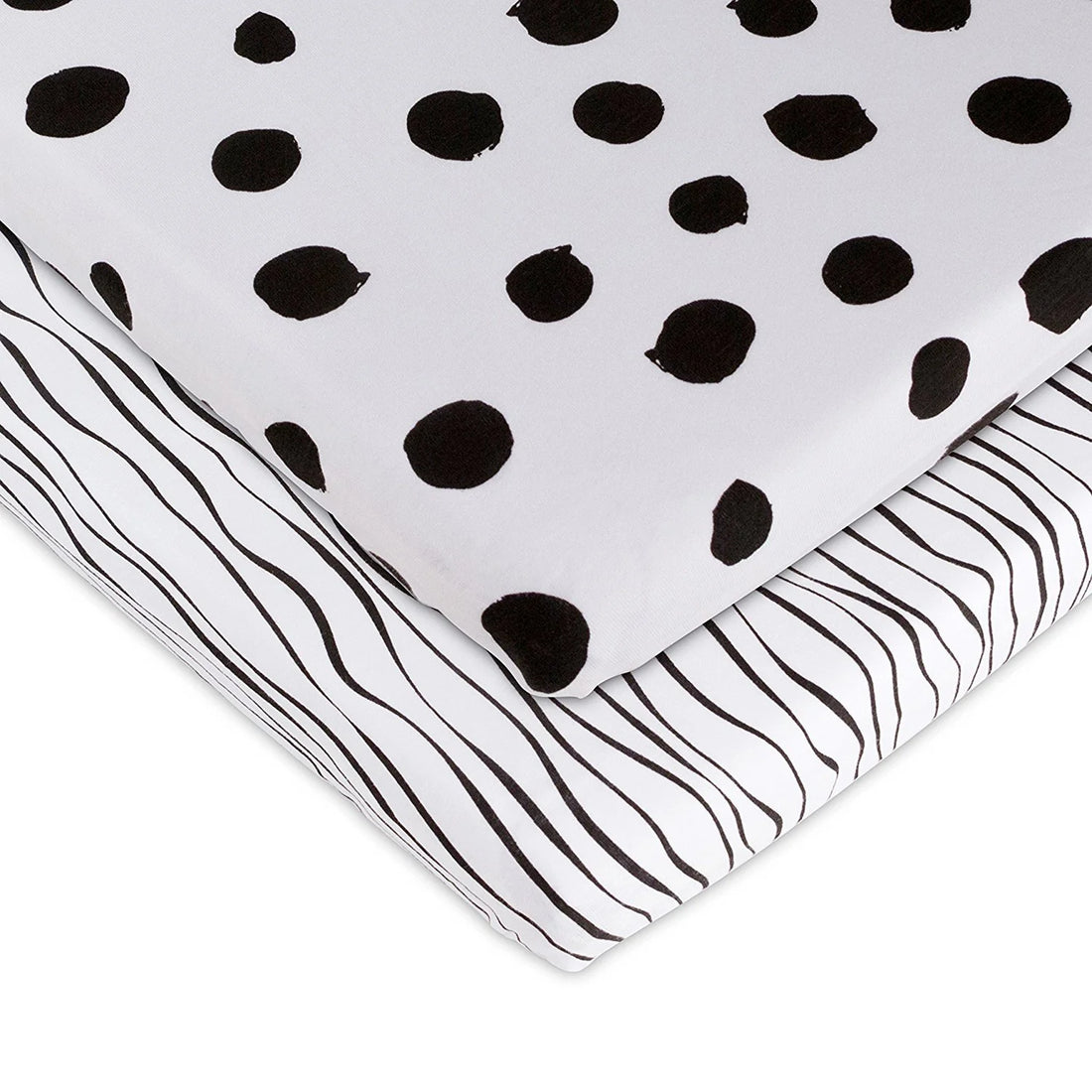 Crib Sheet 2 Pack - Black-white