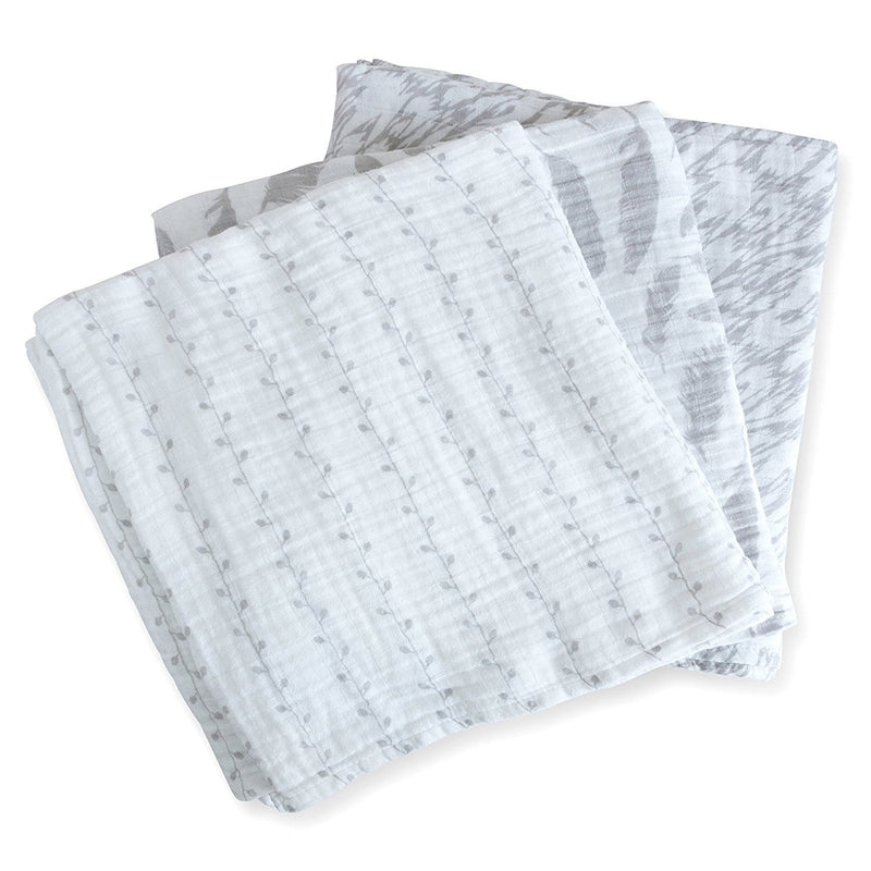 Ely`s & Co Muslin Swaddle 3 Pack - Greu