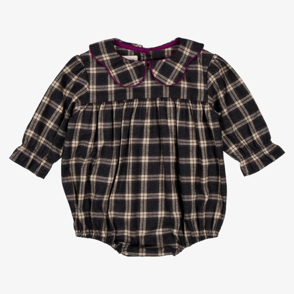 Tartan Romper - Grey