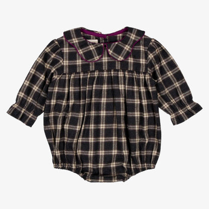 Tartan Romper - Grey