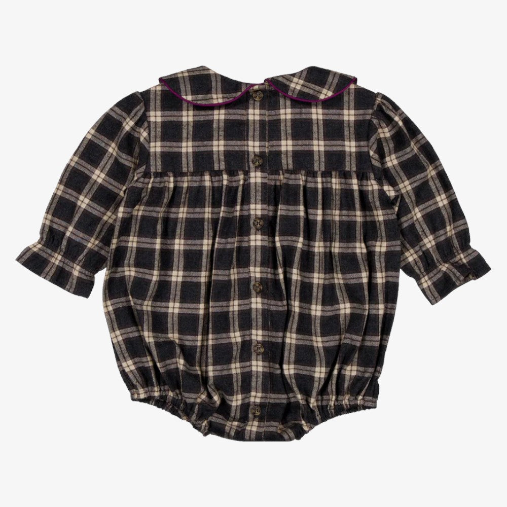 Tartan Romper - Grey