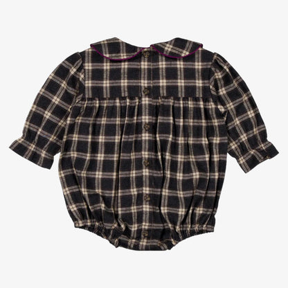 Tartan Romper - Grey