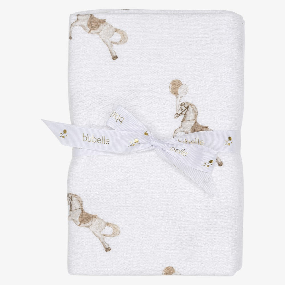 Baby Swaddle Horses And Baloons - Beige
