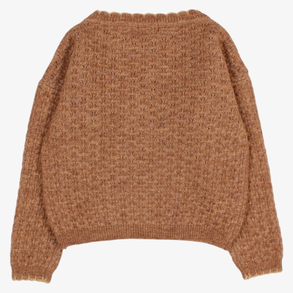 Wool Scallop Sweater - Cookie