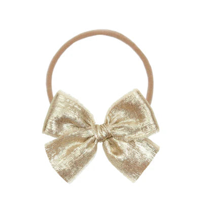 Chiffon Bow Headband - Gold
