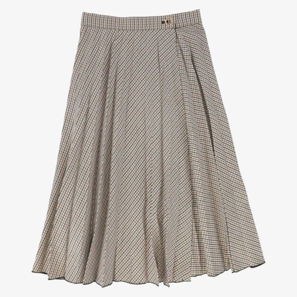 Check Skirt - Camel