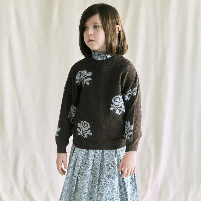 Floral Sweater - Black