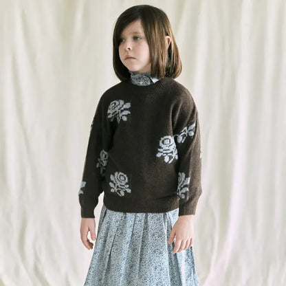 Floral Sweater - Black