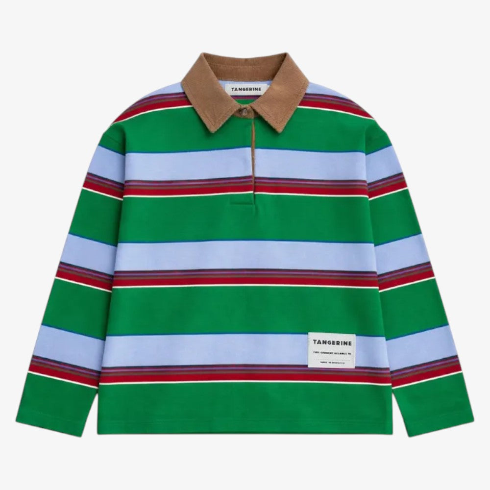 Stripe Polo - Green