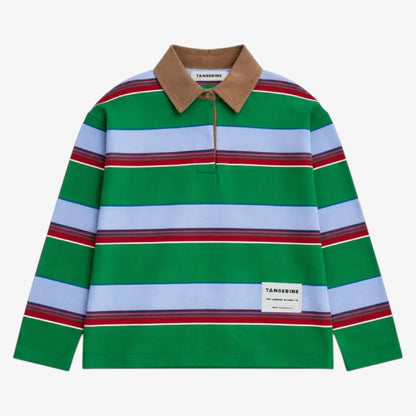 Stripe Polo - Green