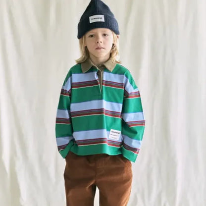 Stripe Polo - Green