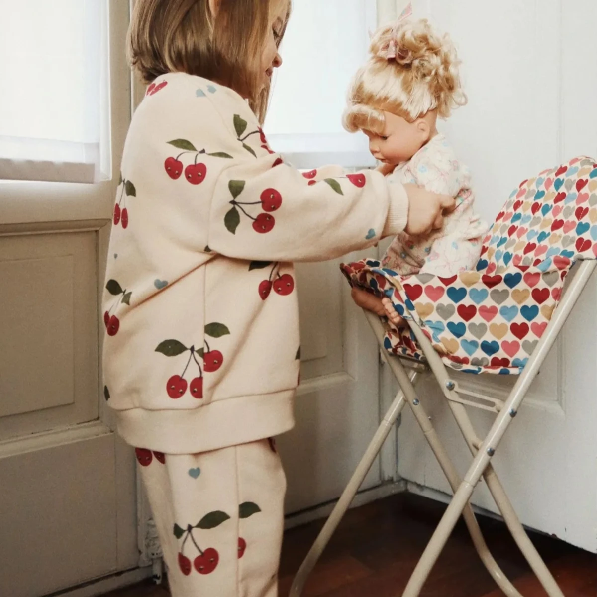 Doll High Chair - Coeur Bisous