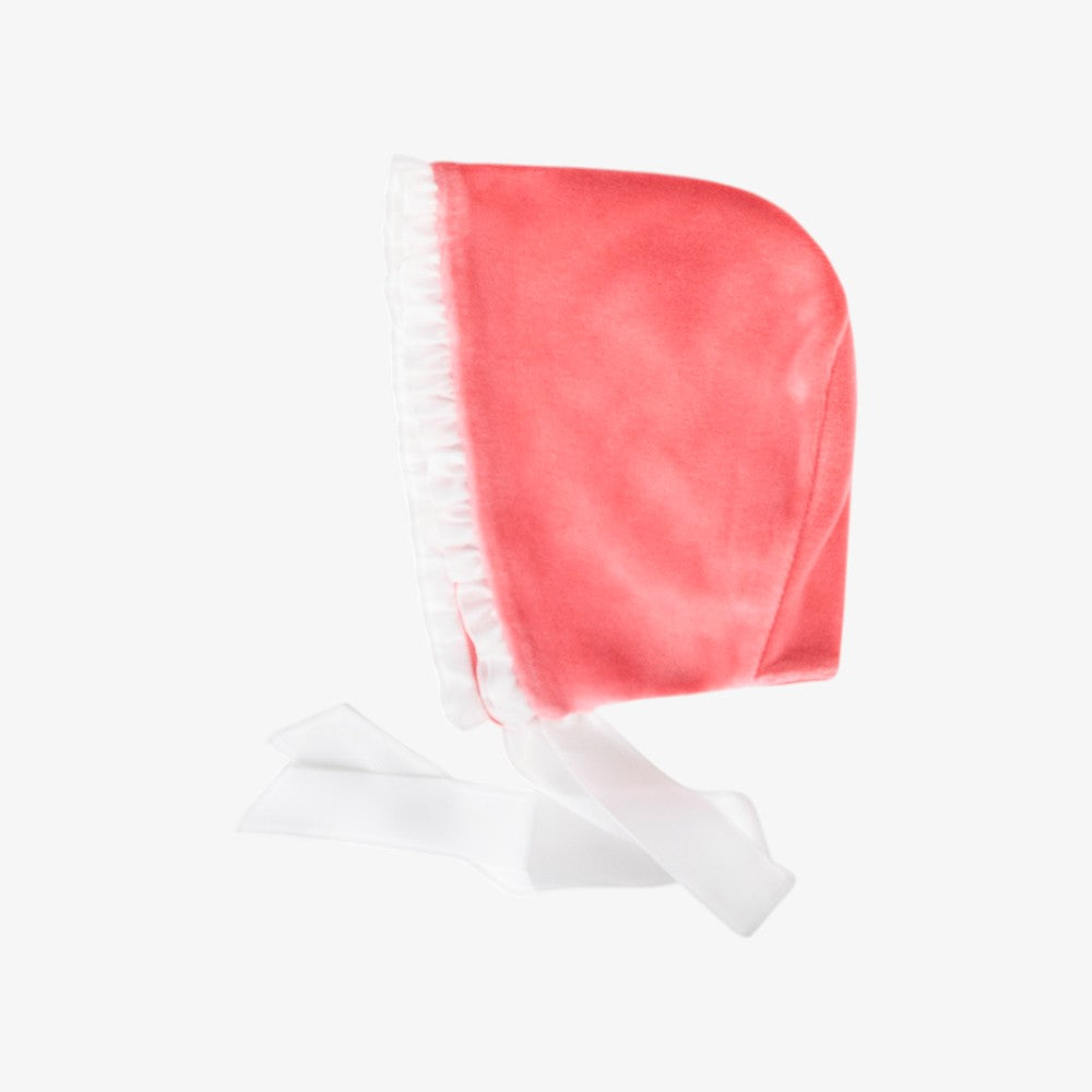 Jacket And Bonnet - Coral & Ivory