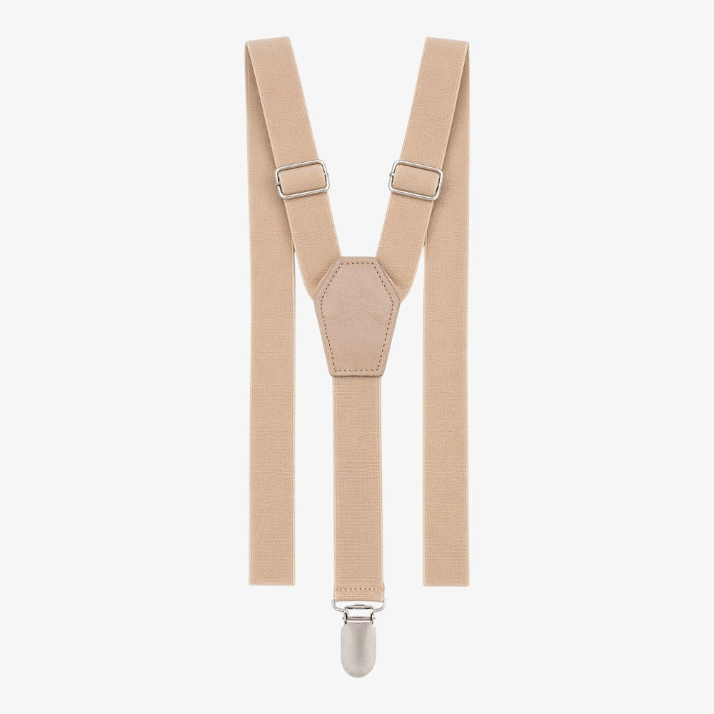 Suspenders Pants - Beige