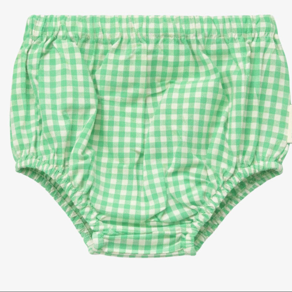 Check Bloomer - Ecru & Green