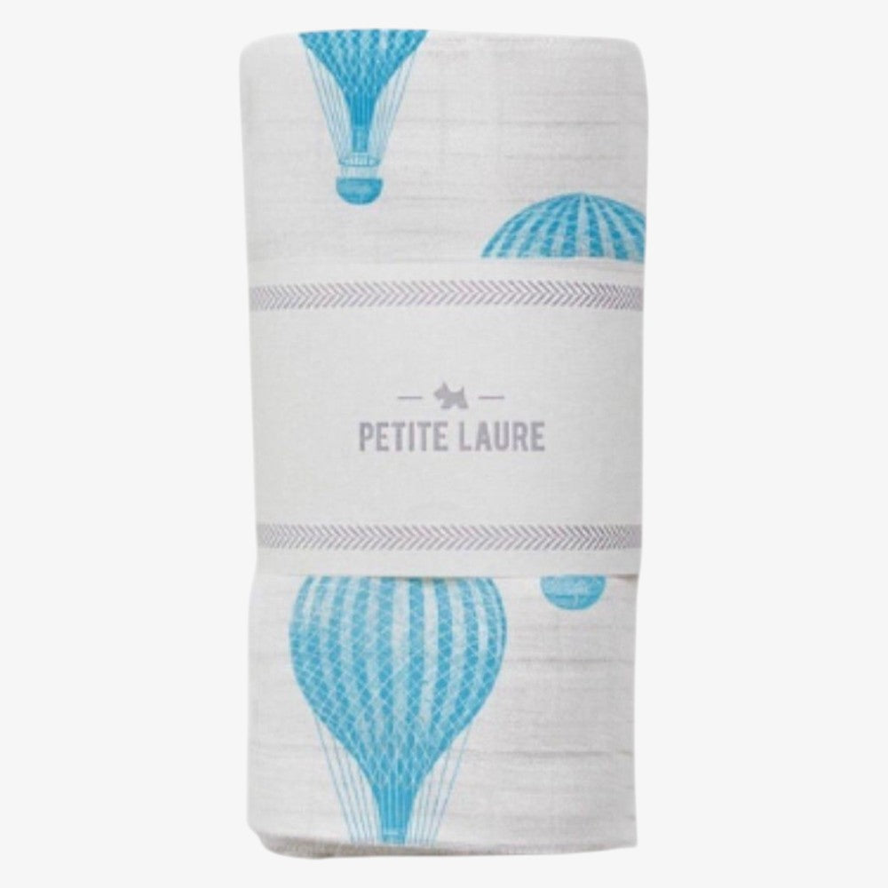 Hot Air Balloons Bamboo Swaddle - Light Blue