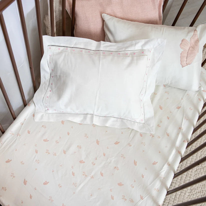 Petite Belle Skies Porter Crib Sheet Set - Blush