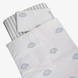 Stripe Fitted Sheet - Blue/white