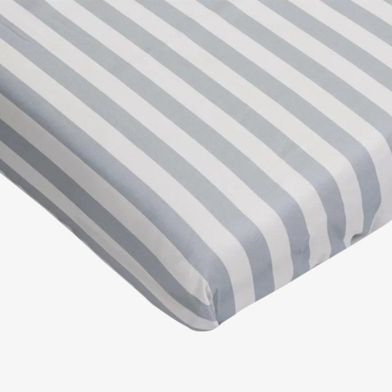 Stripe Fitted Sheet - Blue/white