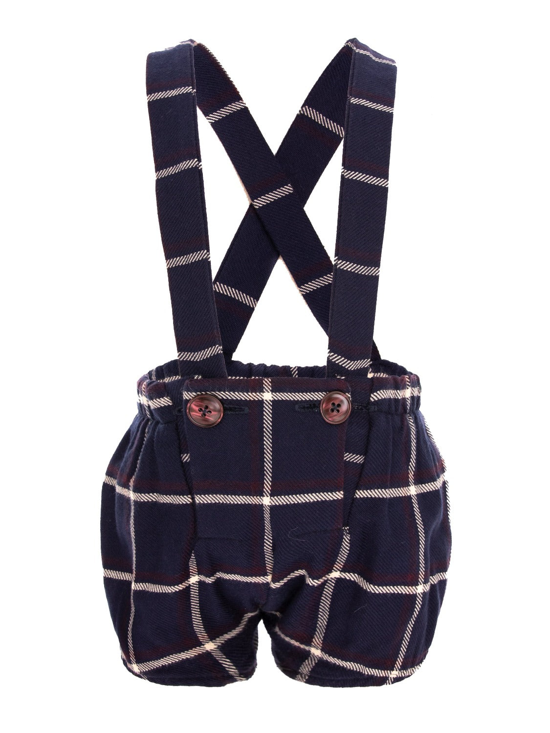 Pernille Joelle Bloomers With Suspenders - Blue/plaid