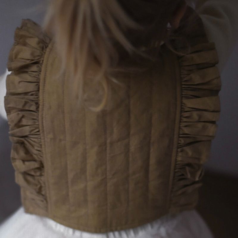 Melle Ruffle Vest - Butter