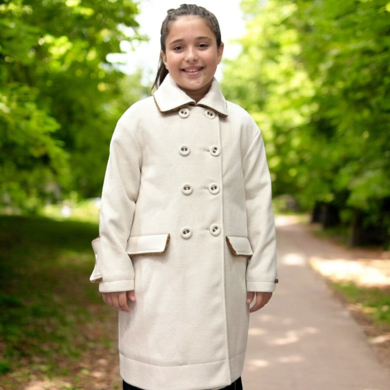 Bouble Breasted Coat - Cream