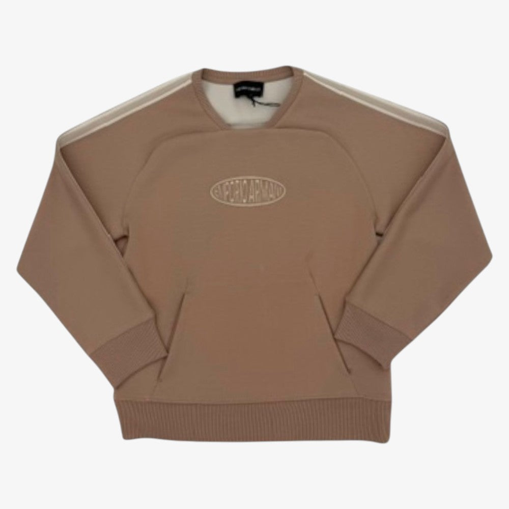 Oval Patch Sweatshirt - Taupe