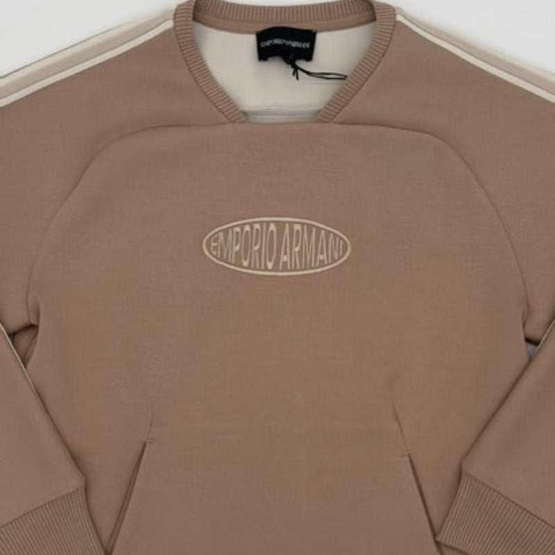 Oval Patch Sweatshirt - Taupe