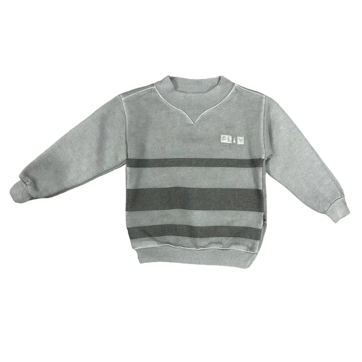 Play Terrible Twos Sweater - Stripe Nature Grey