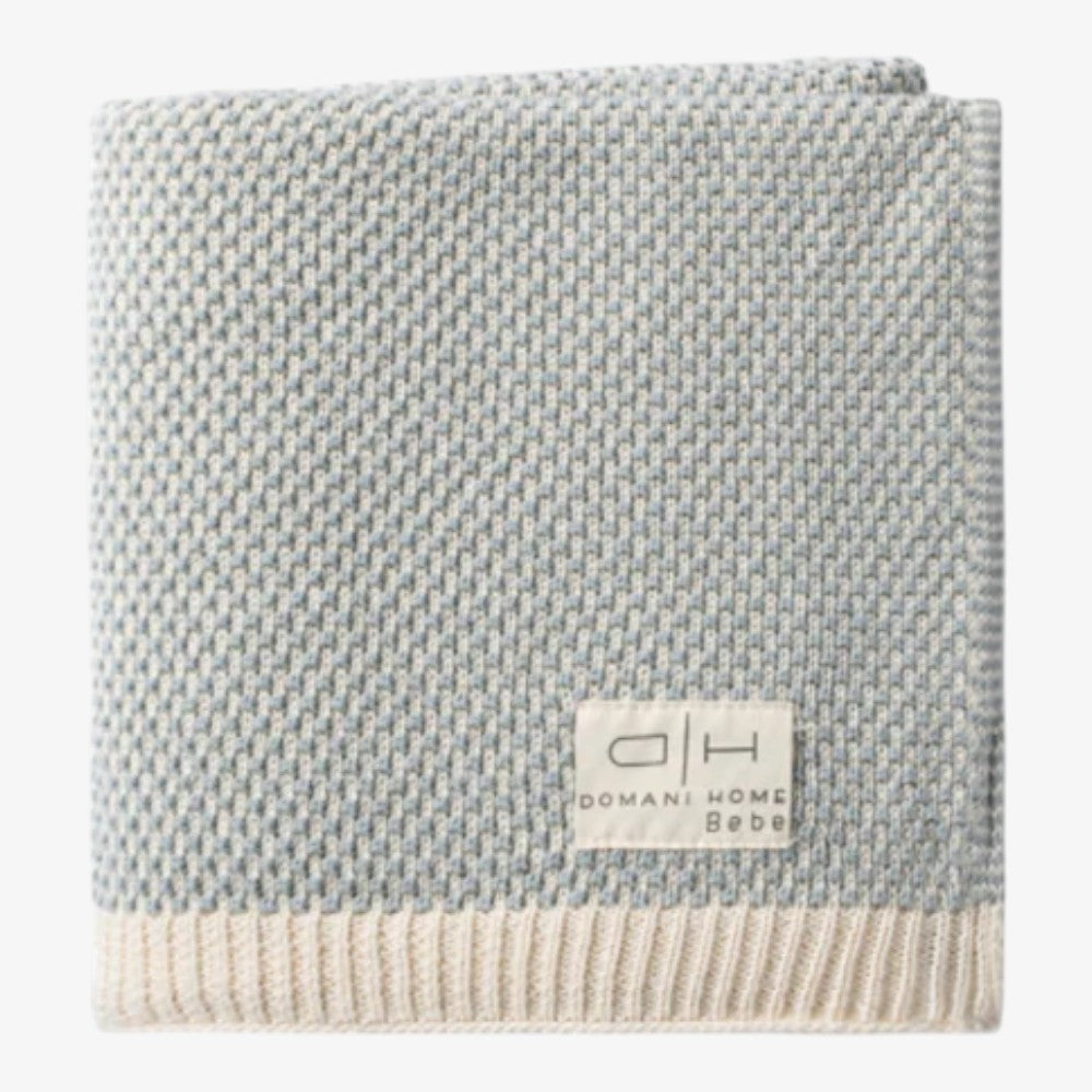 Knit Blanket - Lake Blue