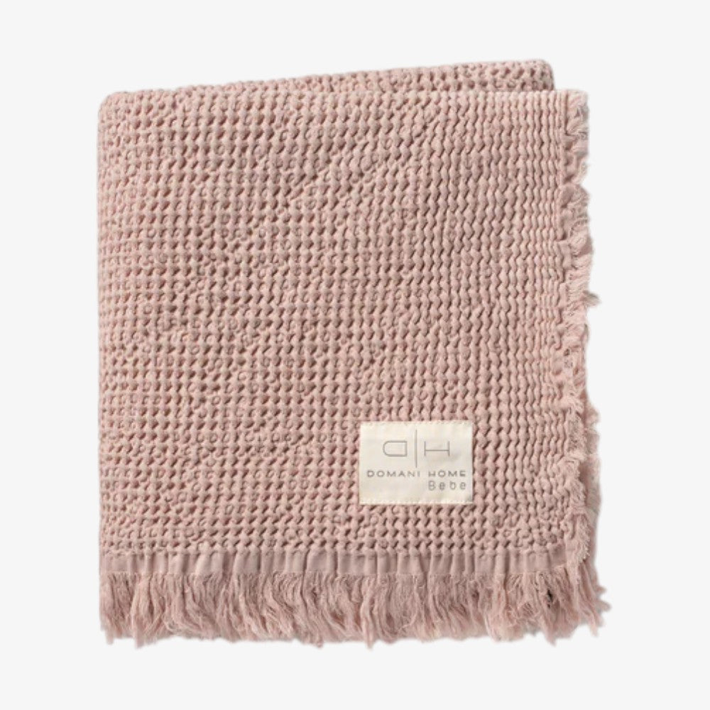 Waffle Muslin Throw - Blush