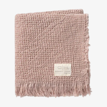 Waffle Muslin Throw - Blush