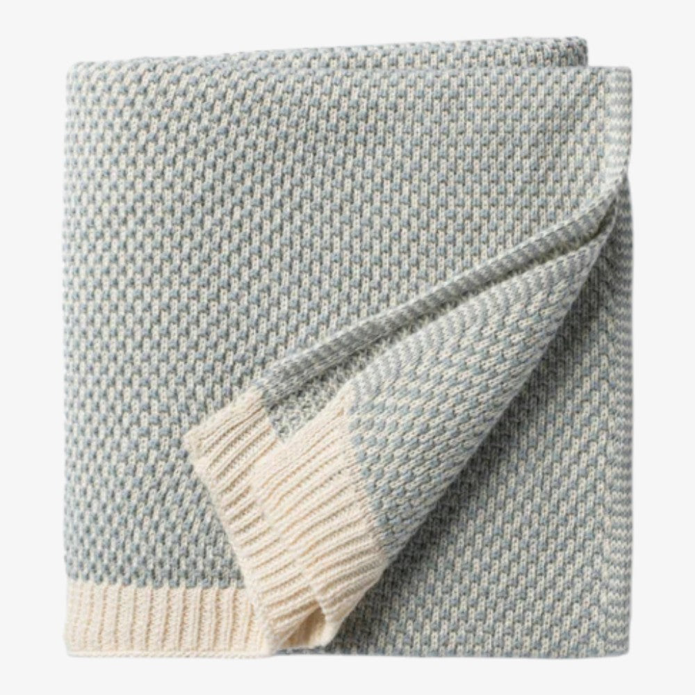 Knit Blanket - Lake Blue