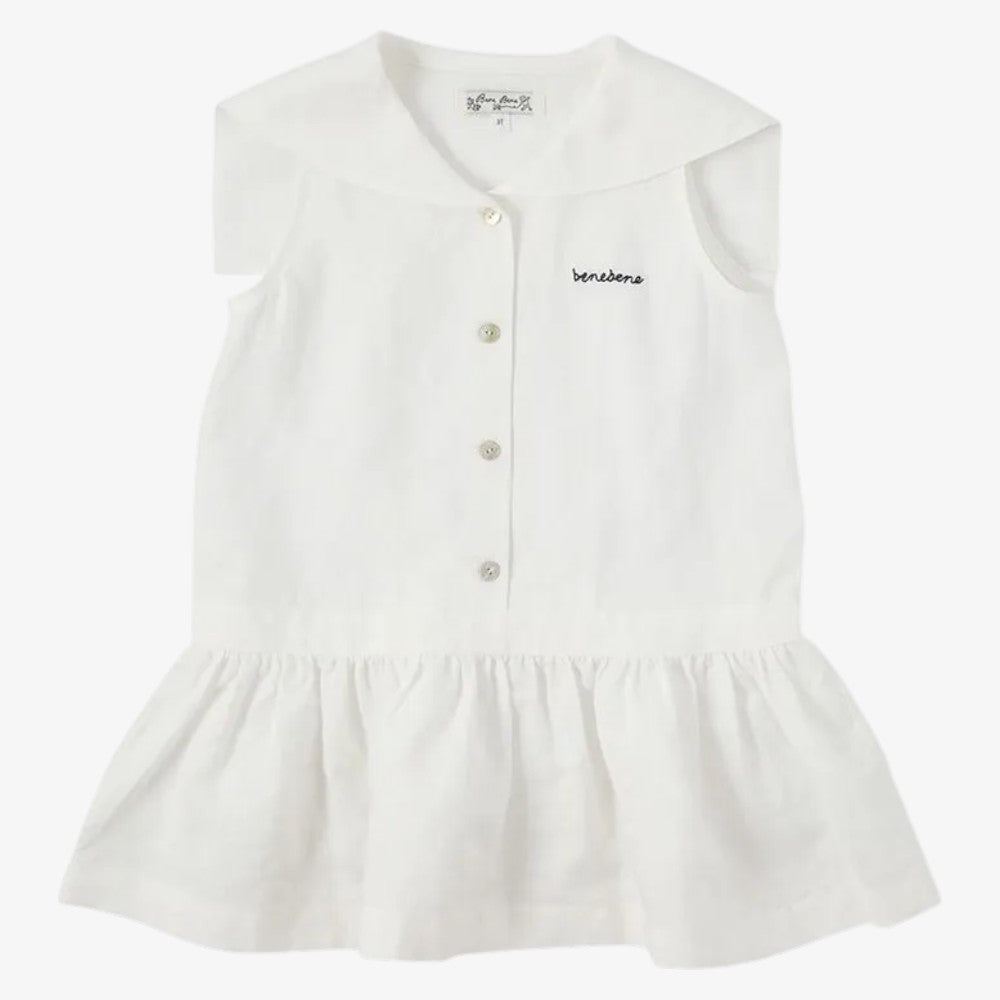 Marine Linen Dress - Ivory